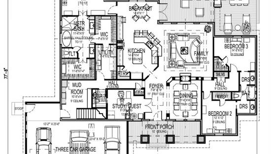 First Floor Plan w/ Bonus Room Stair